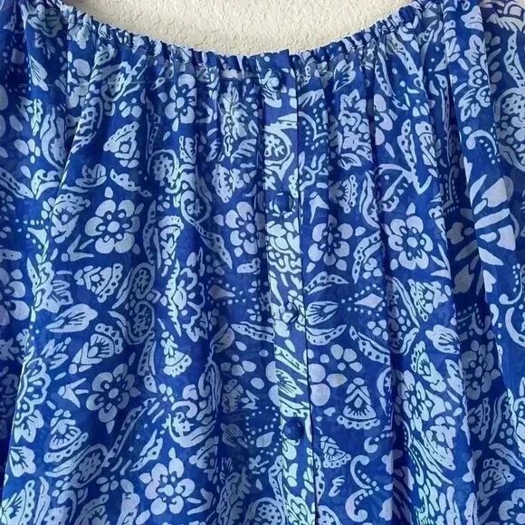 Cabi off the shoulder high low sheer top S Beachy Upscale Vacation - Picture 6 of 9